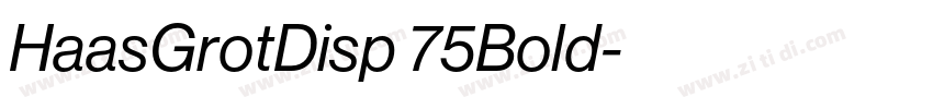 HaasGrotDisp 75Bold字体转换